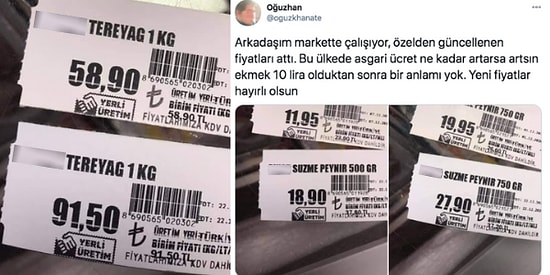 2021 Yılında Bazı Ürünlere Yapılacak Olan Zamlardan Görseller Paylaşan Twitter Kullanıcısının Korkutan İddiası