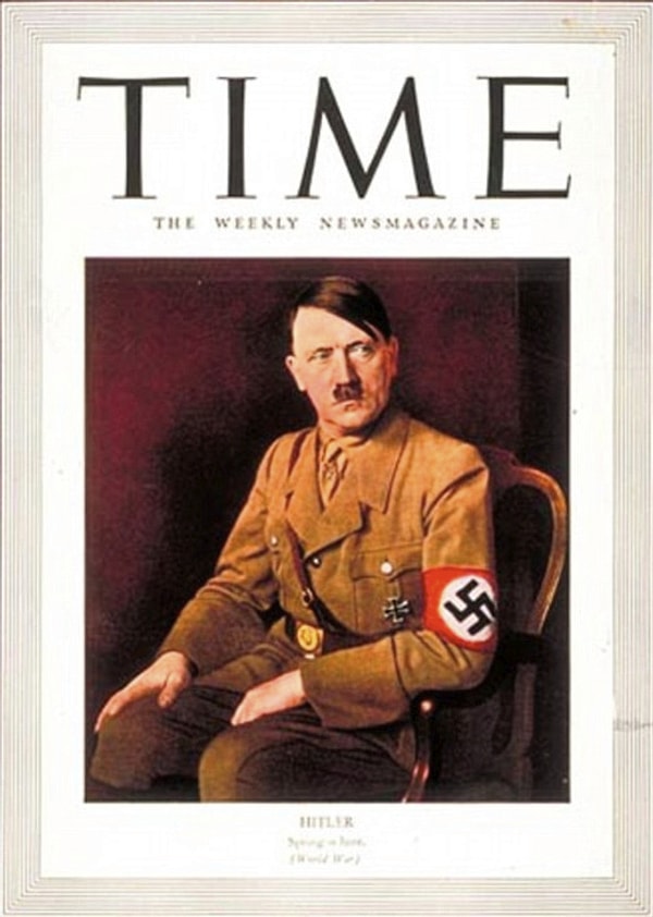 8. Hitler, 1938 yılında ''Yılın Adamı'' seçilerek Time dergisine kapak oldu.