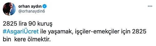 2021'de Geçerli Olacak Asgari Ücretin 2825 Lira Olarak Açıklanmasının Ardından Gelen Tepkiler