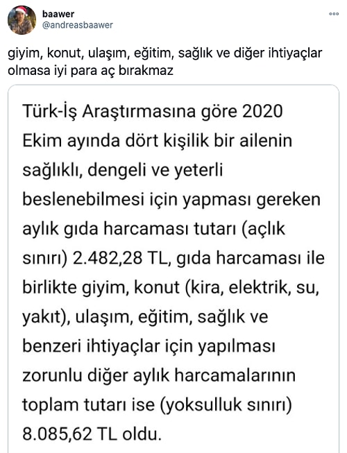 2021'de Geçerli Olacak Asgari Ücretin 2825 Lira Olarak Açıklanmasının Ardından Gelen Tepkiler