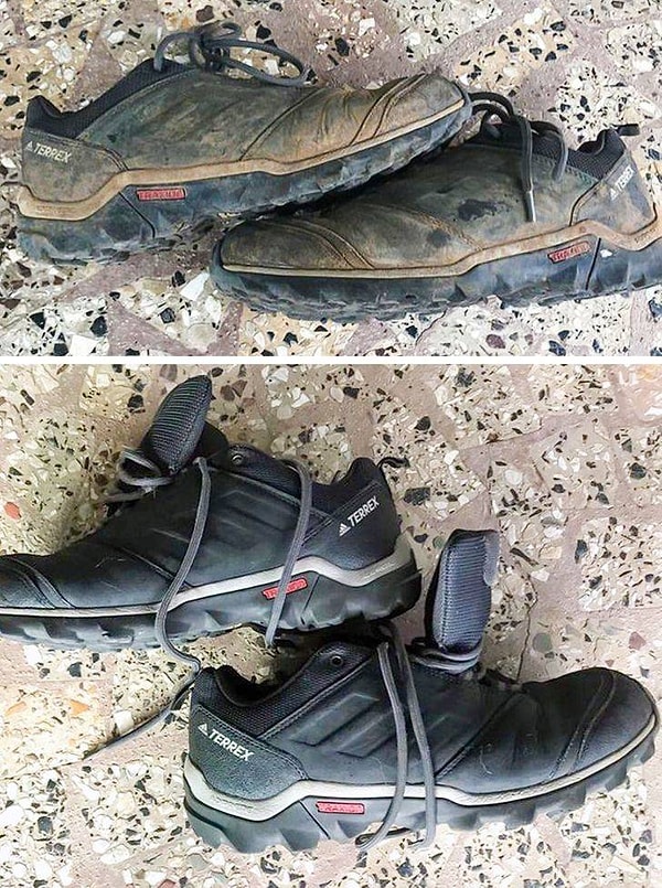 20. "Почистил свои кроссы: можно их еще немного потаскать, раз уж такое дело!"