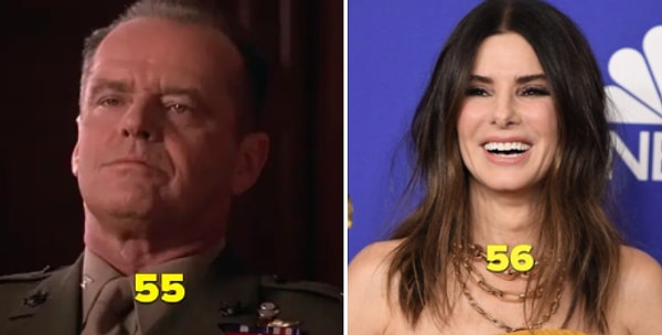 8. Сандра Баллок сейчас старше, чем был Джек Николсон, когда он снимался в «Несколько хороших парней». Ей 56, а ему 55.