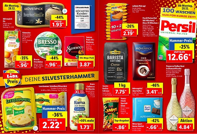 Birçok ürünün yer aldığı bu sayfada da dikkatimi deterjanın 12.66 Euro olması çekti. Bunun yanında kahve de 3.41 Euro.