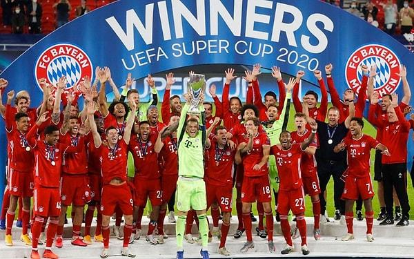 21. 45. UEFA Süper Kupa finalinde Sevilla'yı uzatmalar sonunda 2-1 mağlup eden Bayern Münih, kupanın şampiyonu oldu.