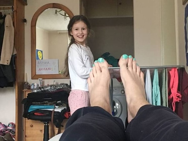 9. "У меня есть дочь, поэтому я всегда выгляжу на все 100".