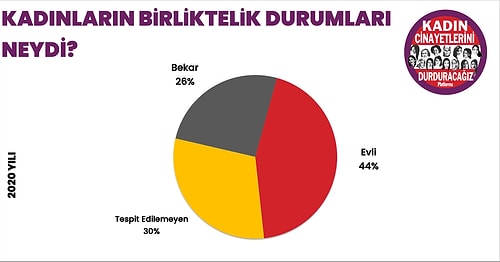 2020'de 300 Kadın Öldürüldü, 171 Kadın Şüpheli Şekilde Ölü Bulundu