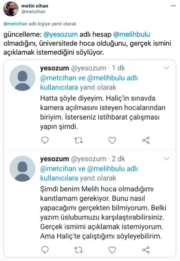 Hesap her ne kadar kendisinin Haliç Üniversitesi'nde hoca olduğunu, gerçek ismini açıklamak istemediğini söylese de bütün bu tesadüfler akıllarda büyük bir soru işareti bıraktı.