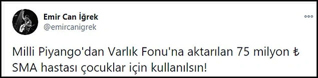 Sosyal Medyadan Çağrı: Varlık Fonu'na Aktarılan Milli Piyango İkramiyesi SMA Hastası Çocuklar İçin Kullanılsın