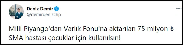 Sosyal Medyadan Çağrı: Varlık Fonu'na Aktarılan Milli Piyango İkramiyesi SMA Hastası Çocuklar İçin Kullanılsın