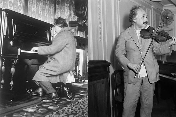 6. Albert Einstein aynı zamanda yetenekli bir müzisyendi, hem piyano hem de keman konusunda olağanüstü bir beceriye sahipti.