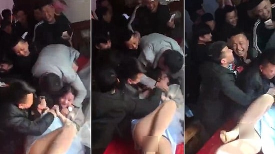 Olmaz Olsun Böyle Gelenek! Gelenek Diye Düğünde Nedimeyi Toplu Bir Şekilde Taciz Ettiler