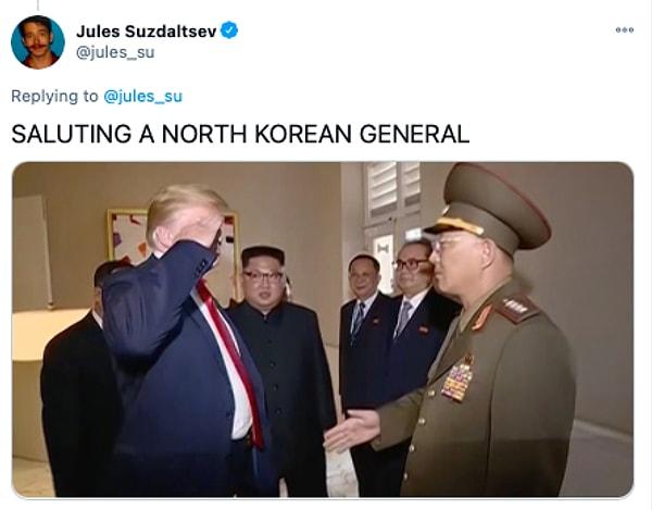 6. "Kuzey Koreli bir generali selamlamak."