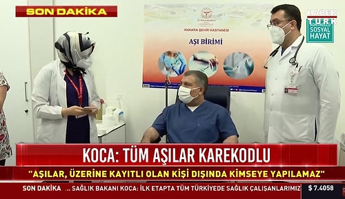 Sağlık Bakanı Koca Aşı Oldu!