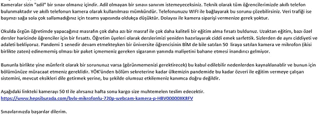 Öğretmenlerinden destek bekleyen öğrenciler bir "akademisyen"den hiç beklemedikleri bir tepkiyle karşılaştılar.