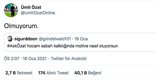 Ümit Özat Twitter'dan Kendisine Gelen Sorulara Verdiği Cevaplarla Hem Güldürdü Hem de Düşündürdü