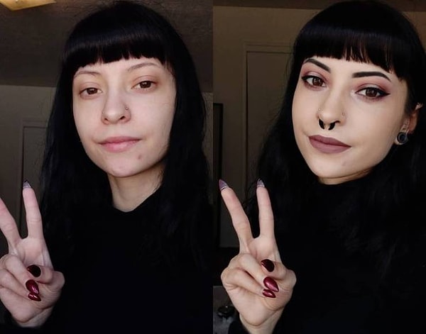 7. "Макияж кардинально меняет лицо человека".