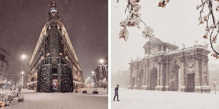 Самый большой снегопад за полвека поразил Мадрид, и один фотограф запечатлел это историческое событие (20 фото)
