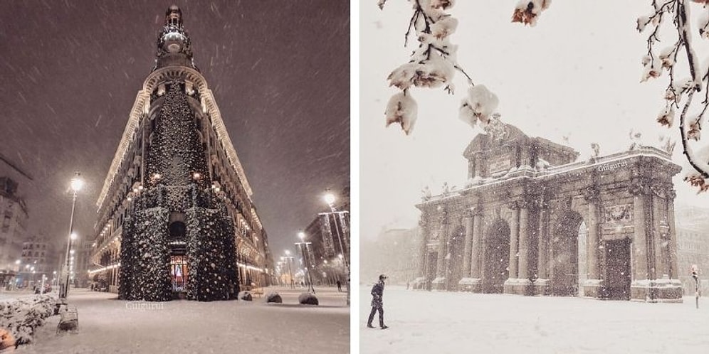 Самый большой снегопад за полвека поразил Мадрид, и один фотограф запечатлел это историческое событие (20 фото)