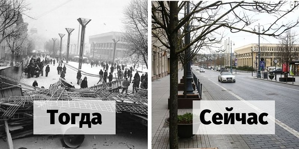 Парень взял фотографии своего отца 30-летней давности, и в наши дни снял те же места (20 фото)