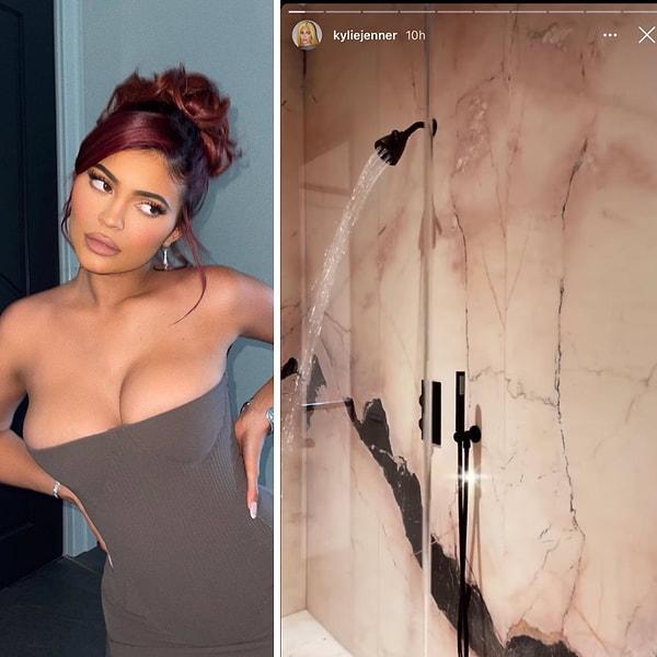 7. Kylie Jenner'ın duşu sosyal medyanın diline düştü!