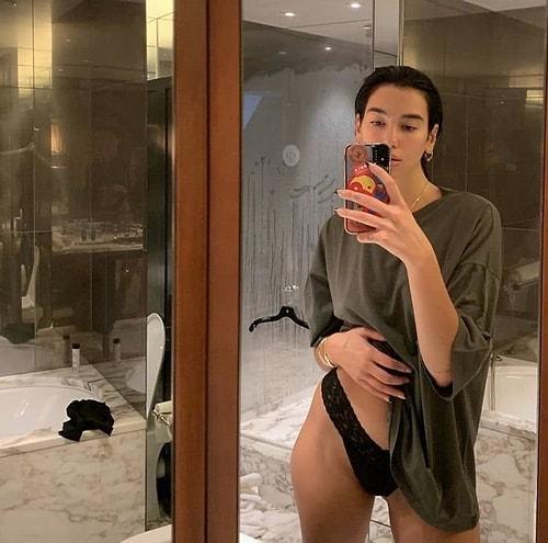 Dua Lipa'nın Instagram Hikayesinde Paylaştığı Duş Sonrası Fotoğrafındaki Seks Detayları Sizi Epey Şaşırtacak!