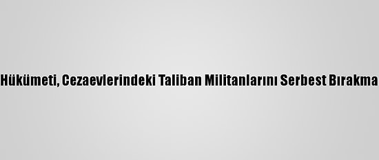 Afganistan Hükümeti, Cezaevlerindeki Taliban Militanlarını Serbest Bırakmak İstemiyor
