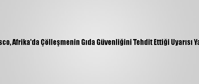 Isesco, Afrika'da Çölleşmenin Gıda Güvenliğini Tehdit Ettiği Uyarısı Yaptı