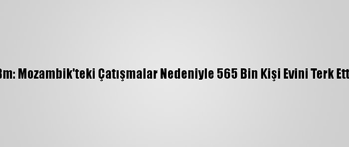 Bm: Mozambik'teki Çatışmalar Nedeniyle 565 Bin Kişi Evini Terk Etti