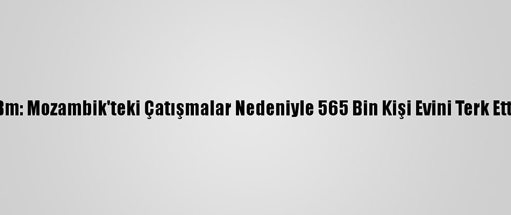 Bm: Mozambik'teki Çatışmalar Nedeniyle 565 Bin Kişi Evini Terk Etti