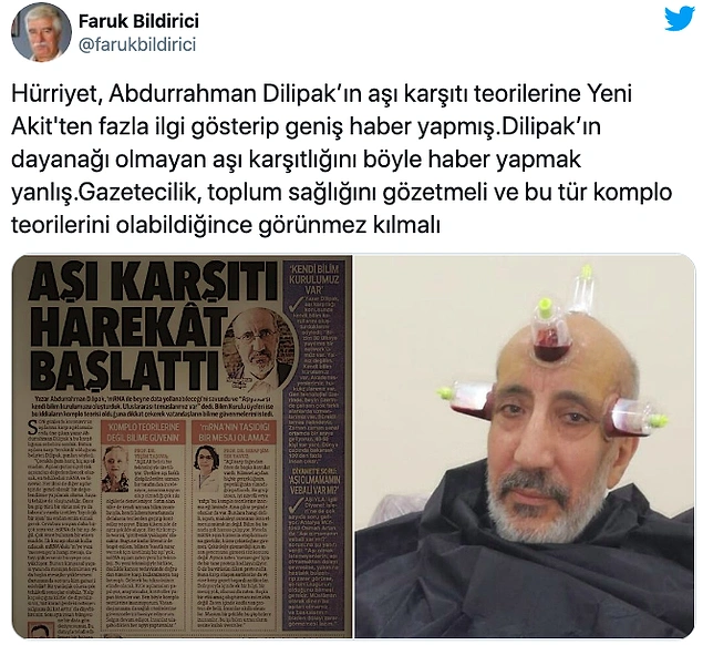 Bildirici Den Hurriyet In Dilipak Haberine Elestiri Asi Karsitligi Haberleri Intihar Haberlerine Benzer Onedio Com