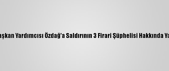 Gelecek Partisi Genel Başkan Yardımcısı Özdağ'a Saldırının 3 Firari Şüphelisi Hakkında Yakalama Kararı Çıkarıldı