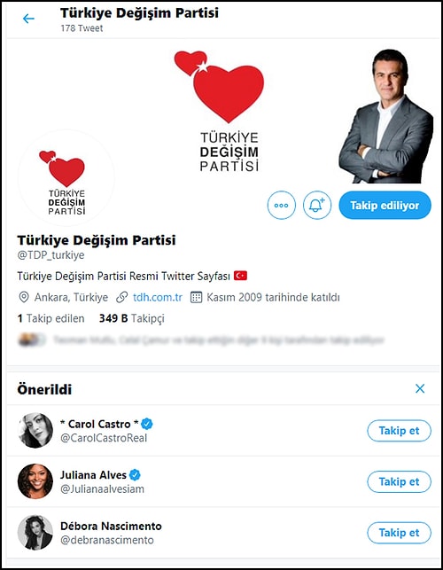 Takipçilerin Yarısı Brezilya'dan: Sarıgül'ün Partisinin Twitter Hesabı Çalıntı mı?