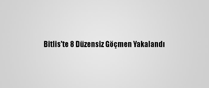 Bitlis'te 8 Düzensiz Göçmen Yakalandı