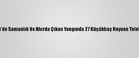 Artvin'de Samanlık Ve Ahırda Çıkan Yangında 27 Küçükbaş Hayvan Telef Oldu