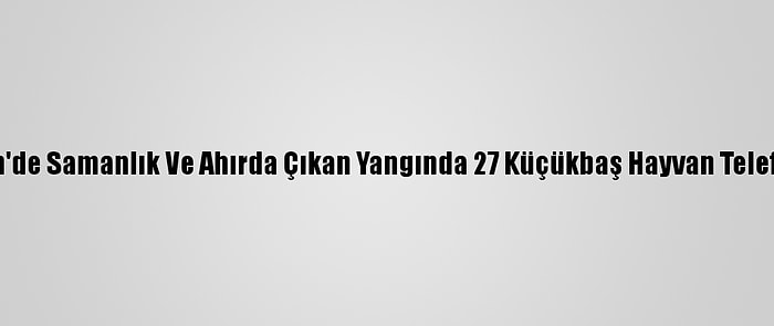 Artvin'de Samanlık Ve Ahırda Çıkan Yangında 27 Küçükbaş Hayvan Telef Oldu