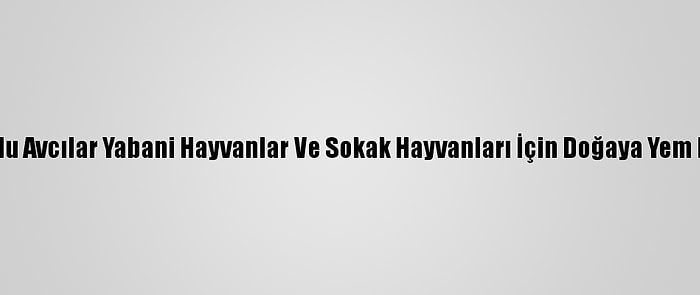 Çubuklu Avcılar Yabani Hayvanlar Ve Sokak Hayvanları İçin Doğaya Yem Bıraktı