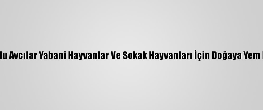 Çubuklu Avcılar Yabani Hayvanlar Ve Sokak Hayvanları İçin Doğaya Yem Bıraktı