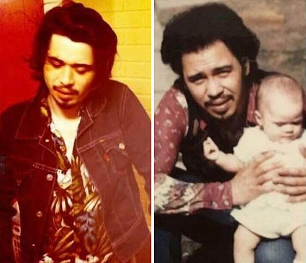 3. "Мой сын слева и папа справа с моей младшей сестрой"