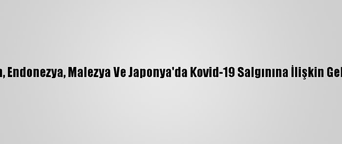 Pakistan, Endonezya, Malezya Ve Japonya'da Kovid-19 Salgınına İlişkin Gelişmeler