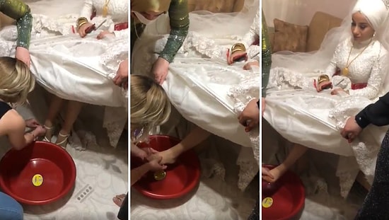 Gerdeğe Girmeden Önce Gelinin Ayaklarını Yıkayıp Uğurlu Gelmesi İçin Evin Dört Köşesine Dökülmesi Geleneği