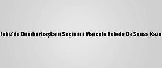 Portekiz'de Cumhurbaşkanı Seçimini Marcelo Rebelo De Sousa Kazandı