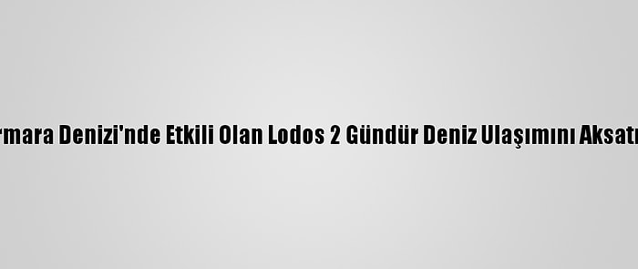 Marmara Denizi'nde Etkili Olan Lodos 2 Gündür Deniz Ulaşımını Aksatıyor