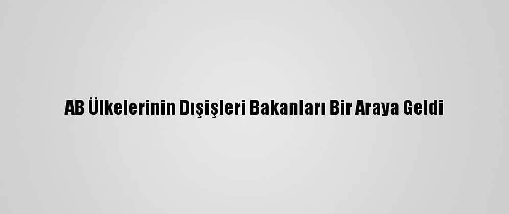 AB Ülkelerinin Dışişleri Bakanları Bir Araya Geldi