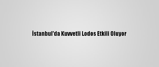 İstanbul'da Kuvvetli Lodos Etkili Oluyor