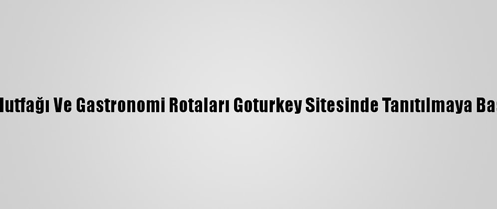 Türk Mutfağı Ve Gastronomi Rotaları Goturkey Sitesinde Tanıtılmaya Başlandı
