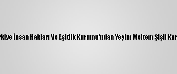 Türkiye İnsan Hakları Ve Eşitlik Kurumu'ndan Yeşim Meltem Şişli Kararı