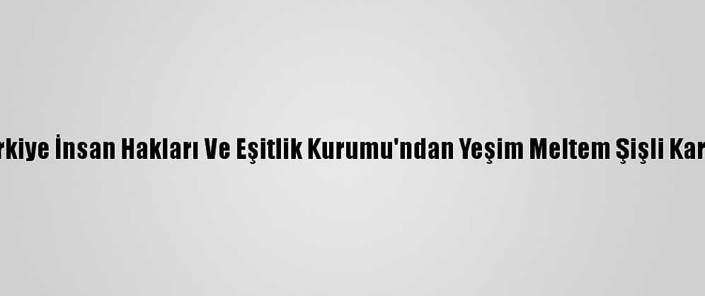 Türkiye İnsan Hakları Ve Eşitlik Kurumu'ndan Yeşim Meltem Şişli Kararı