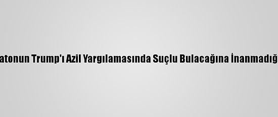 Biden, Senatonun Trump'ı Azil Yargılamasında Suçlu Bulacağına İnanmadığını Söyledi