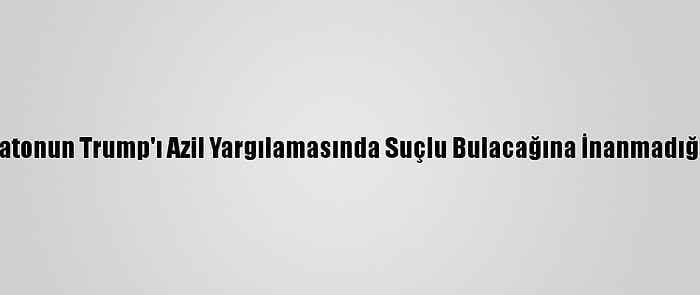 Biden, Senatonun Trump'ı Azil Yargılamasında Suçlu Bulacağına İnanmadığını Söyledi