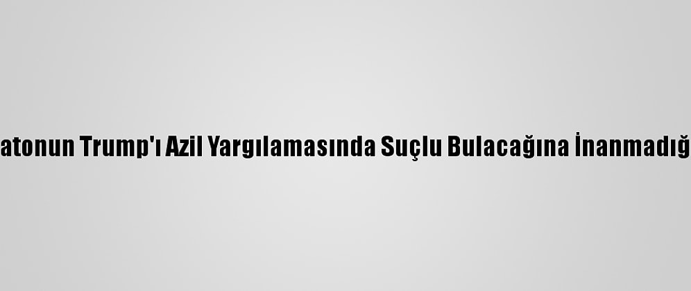 Biden, Senatonun Trump'ı Azil Yargılamasında Suçlu Bulacağına İnanmadığını Söyledi